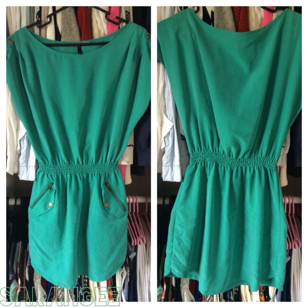 H&M Teal Loose Fitted Dress